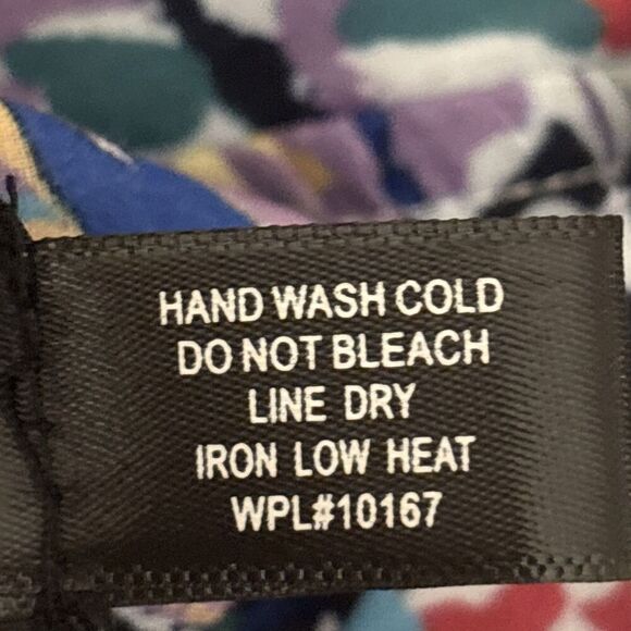 AQUA Multi-Color Floral Crop Sleeveless Tank Top Back Button Tie Women's XL - Picture 14 of 14